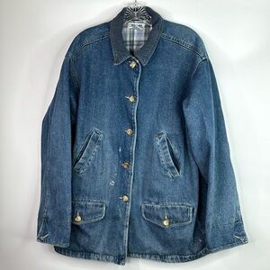Vintage Cherokee Lined Denim Chore Rancher Jacket Size Medium